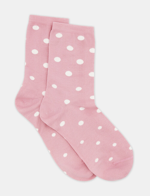 Levante Gigi Spot Crew Sock, Tulip product photo View 02 L