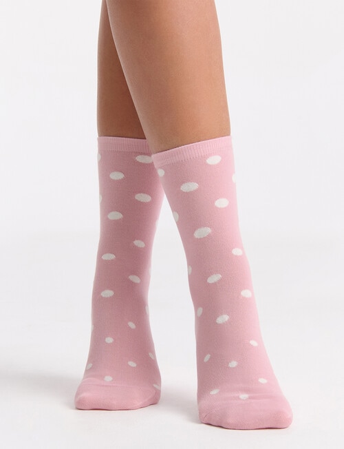 Levante Gigi Spot Crew Sock, Tulip product photo View 03 L