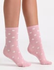 Levante Gigi Spot Crew Sock, Tulip product photo View 04 S