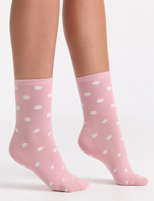 Levante Gigi Spot Crew Sock, Tulip product photo View 04 L