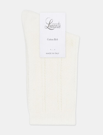 Levante Milena Crew Sock, Bianco product photo