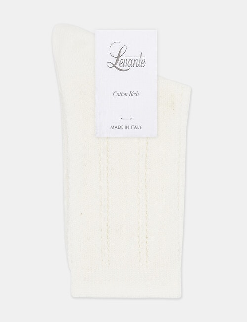 Levante Milena Crew Sock, Bianco product photo