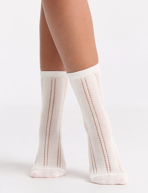 Levante Milena Crew Sock, Bianco product photo View 03 L
