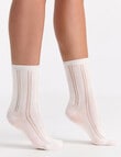 Levante Milena Crew Sock, Bianco product photo View 04 S