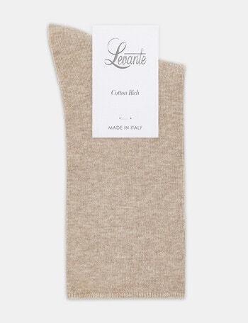 Levante Comfort Top Sock, Oatmeal product photo