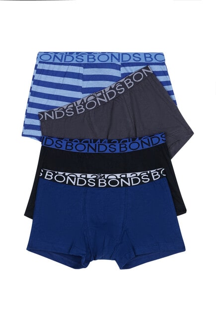 Bonds Multipack Trunks, 4-Pack, Stripe & Blues product photo View 02 L