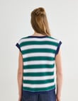 Mineral Zuma Knit Vest, Green Stripe product photo View 02 S