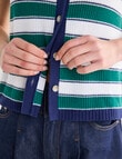 Mineral Zuma Knit Vest, Green Stripe product photo View 07 S