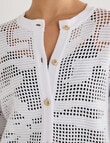 State of play Donna Crochet Cardigan, Ivory product photo View 05 S