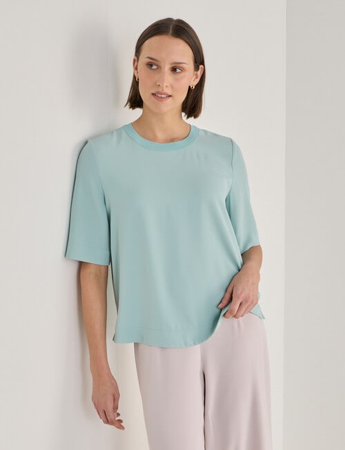 Jigsaw Serenity Drapey Top, Eggshell Blue product photo