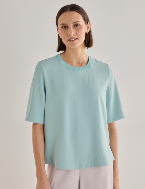 Jigsaw Serenity Drapey Top, Eggshell Blue product photo View 04 L