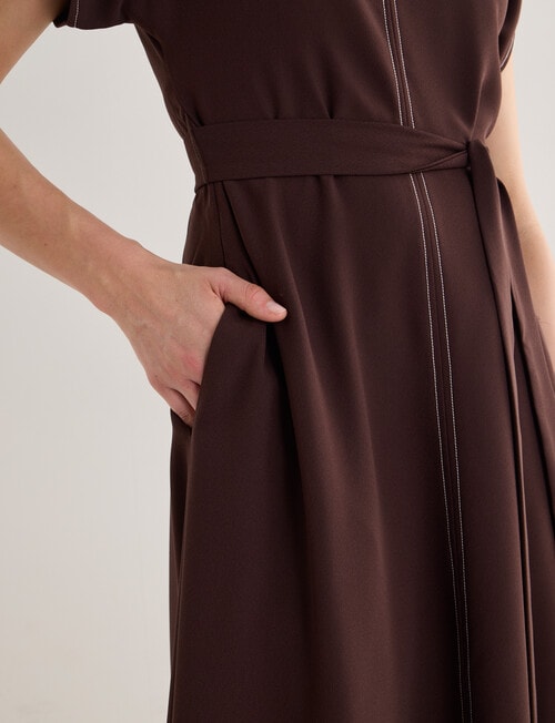 Jigsaw Serenity Drapey Dress, Raisin product photo View 07 L