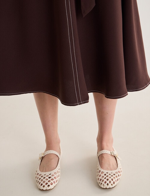 Jigsaw Serenity Drapey Dress, Raisin product photo View 11 L