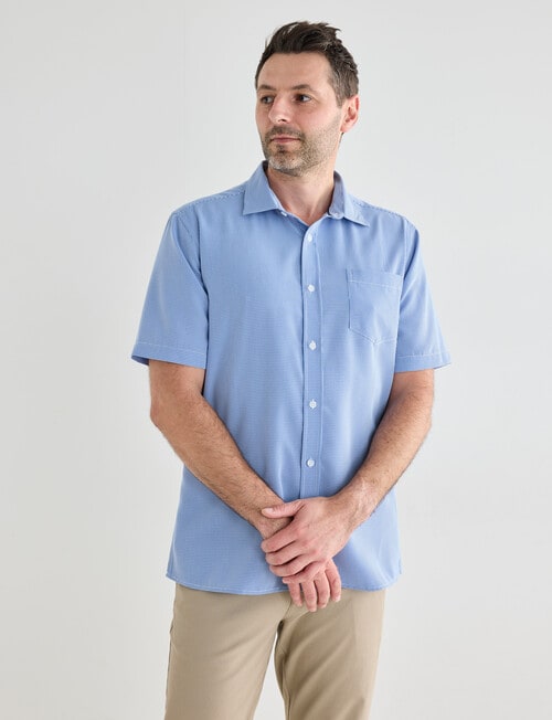 Chisel Short Sleeve Soft Touch Shirt, Blue product photo View 04 L