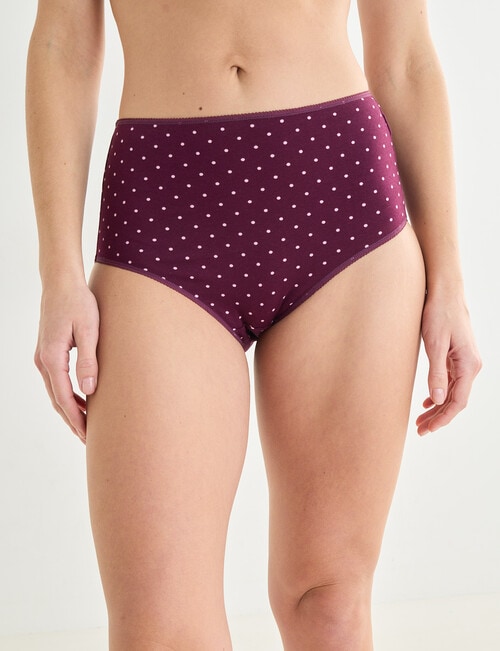 Lyric Full Briefs, Stripes & Spots, 4-Pack product photo View 02 L