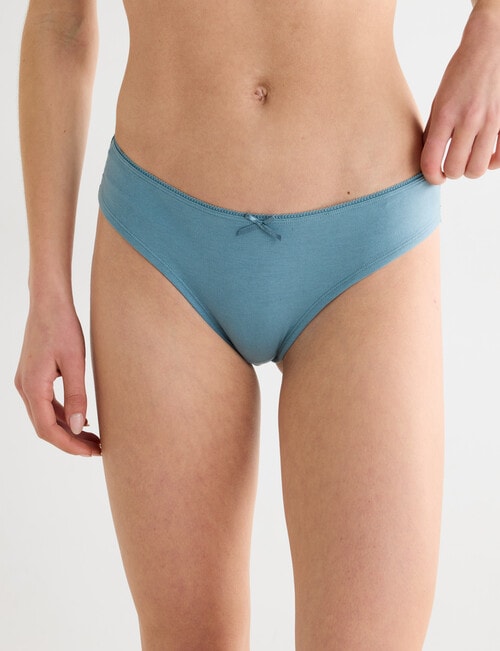 Lyric Cotton Lace Back Bikini Brief, Dark Sage product photo