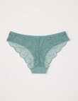 Lyric Cotton Lace Back Bikini Brief, Dark Sage product photo View 02 S