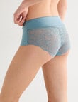 Lyric Cotton Lace Back Boyleg Brief, Dark Sage product photo View 02 S