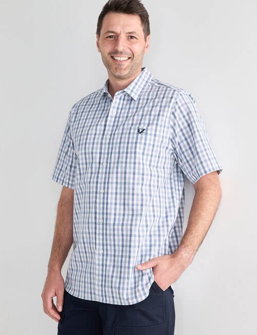 Line 7 Devin Short Sleeve Shirt, Blue product photo