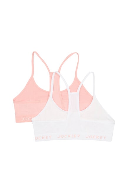 Jockey Performance Dry Impact Crop Top, 2-Pack, Melting Blush & White product photo View 02 L