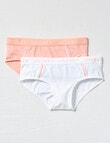 Jockey Performance Dry Impact Bikini Brief, 2-Pack, Melting Blush & White product photo