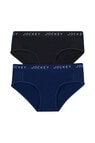 Jockey Performance Stay Fit Bikini Brief, 2-Pack, Black & Base Navy product photo