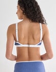 Zest Swimwear Herringbone Sporty Bikini Top, Blue product photo View 02 S