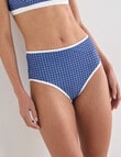 Zest Swimwear Herringbone High Waisted Bikini Brief, Blue product photo
