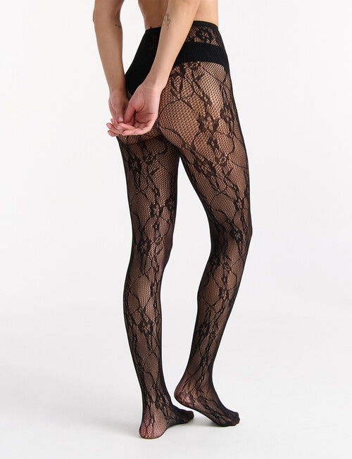 Ambra Botanical Net Tight, Black product photo View 04 L