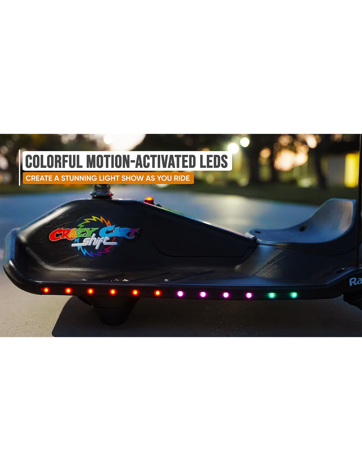 Razor Crazy Cart Shift Lightshow Scooters Outdoor Toys
