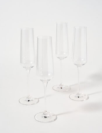 Momento Crystalline Flute Glasses, Set of 4, 231ml product photo