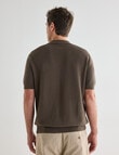 Gasoline Ripley Knitted Polo Shirt, Khaki product photo View 02 S