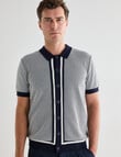 Gasoline Knitted Jude Shirt, Navy product photo View 04 S