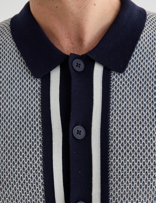 Gasoline Knitted Jude Shirt, Navy product photo View 05 L