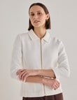 Jigsaw Simone Knit Jacket, Ivory product photo View 04 S