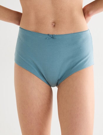 Lyric Cotton Lace Back Full Brief, Dark Sage product photo