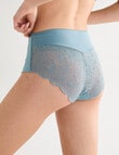 Lyric Cotton Lace Back Full Brief, Dark Sage product photo View 02 S