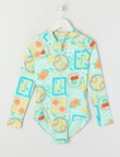 Wavetribe Fruits Long Sleeve Rashsuit, Mint product photo