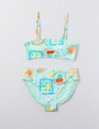 Wavetribe Fruits Bandeau Bikini Set, Mint product photo