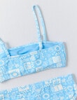Wavetribe Summer Print Bandeau Bikini Set, Cornflower product photo View 02 S