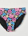 Wavetribe Retro Floral Bandeau Bikini Set, Black product photo View 03 S