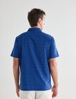 Gasoline Ditsy Slub Ikat Shirt, Navy product photo View 02 S