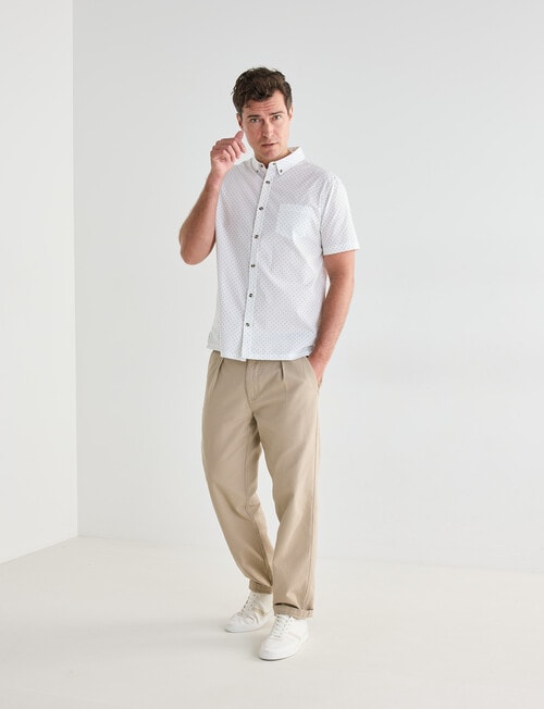 Gasoline Ditsy Dotted Shirt, White product photo View 03 L