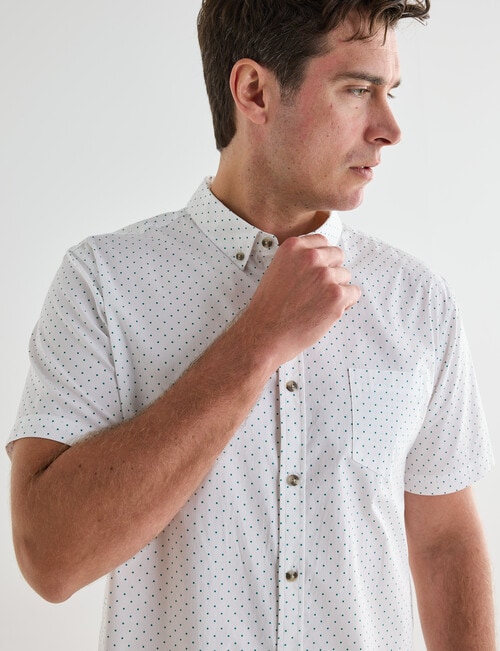 Gasoline Ditsy Dotted Shirt, White product photo View 04 L