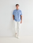 Gasoline Chambray All Over Print Shirt, Light Blue product photo View 03 S