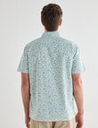 Gasoline Ditsy Floral Shirt, White & Green product photo View 02 S