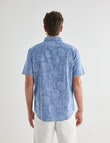 Gasoline Chambray All Over Print Shirt, Light Blue product photo View 02 S