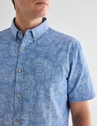 Gasoline Chambray All Over Print Shirt, Light Blue product photo View 05 S