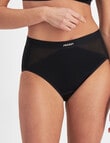 Jockey Woman Everyday Absorbency Hi Cut Brief, Black product photo