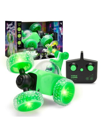 Sharper Image Wheelie Spinner Remote Control Stunt Car product photo